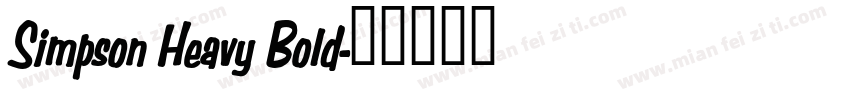 Simpson Heavy Bold字体转换